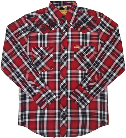 Mens Embroidery Plaid<br> 131-1835